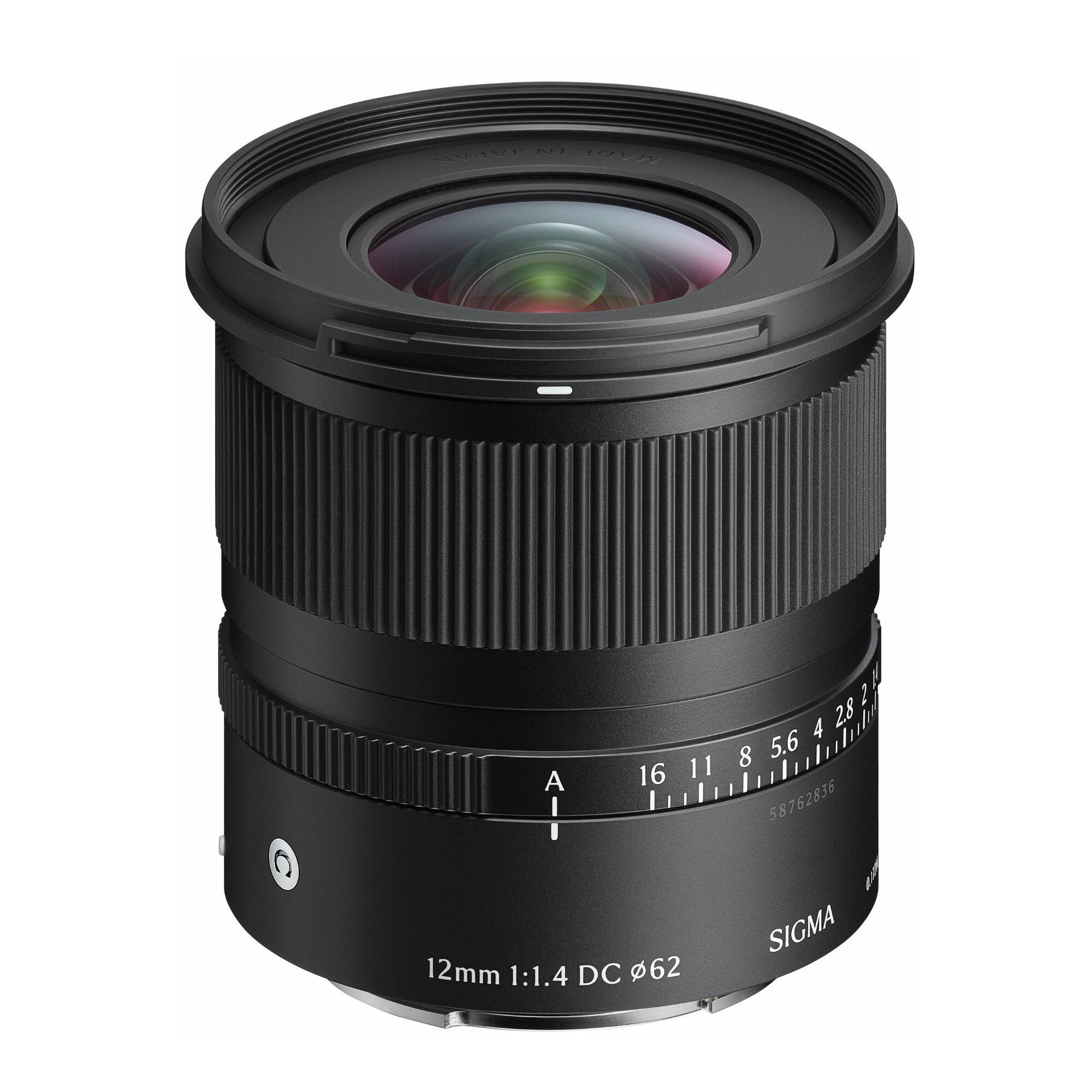 12mm 1:1.4 DC φ62  
SIGMA  
A 16 11 8 5.6 4 2.8 2  
58762836