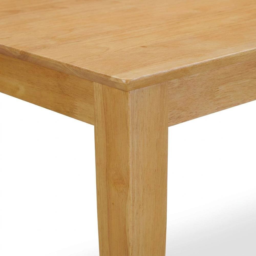 Left. FurniFact - Elegant 60-Inch Solid Wood Dining Table – Farmhouse Kitchen Table - Oak.