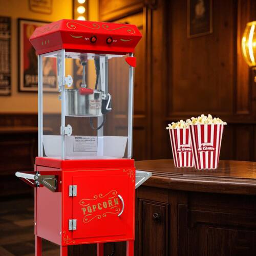Sure, here is the corrected and grouped text:

**Popcorn Machine:**
- POPCORN

**Popcorn Cups:**
- from
- 6oz

**Additional Text on the Machine:**
- (Text on the machine is not fully legible, but it appears to include instructions or information about the popcorn machine.)