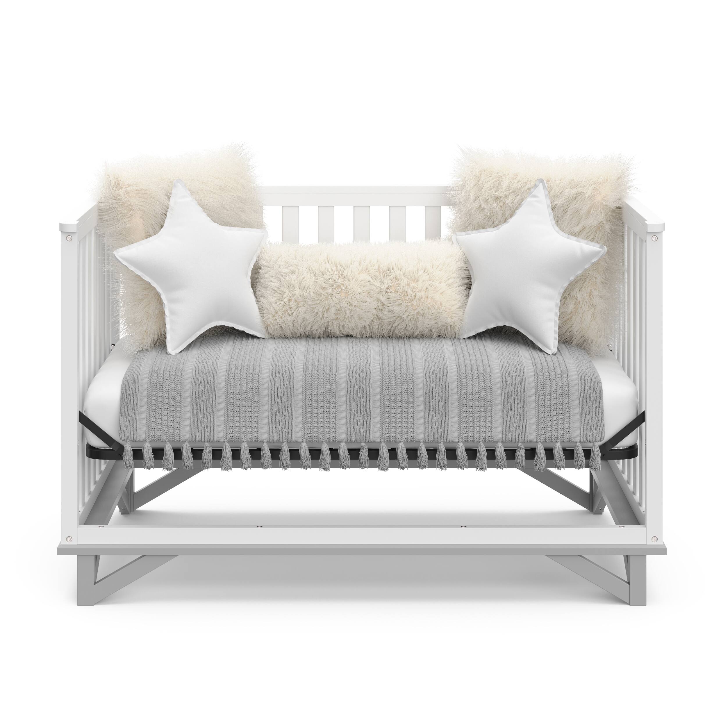 Alt View 12. Storkcraft - Santa Monica 5-in-1 Convertible Crib - Pebble Gray.