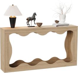 GARVEE - Narrow Entryway Sofa Table,63" Long Farmhouse Console Table with Storage,Sturdy Narrow Console Table - Natural