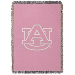 Chad & Jake - Auburn Tigers Woven Blanket - Pink