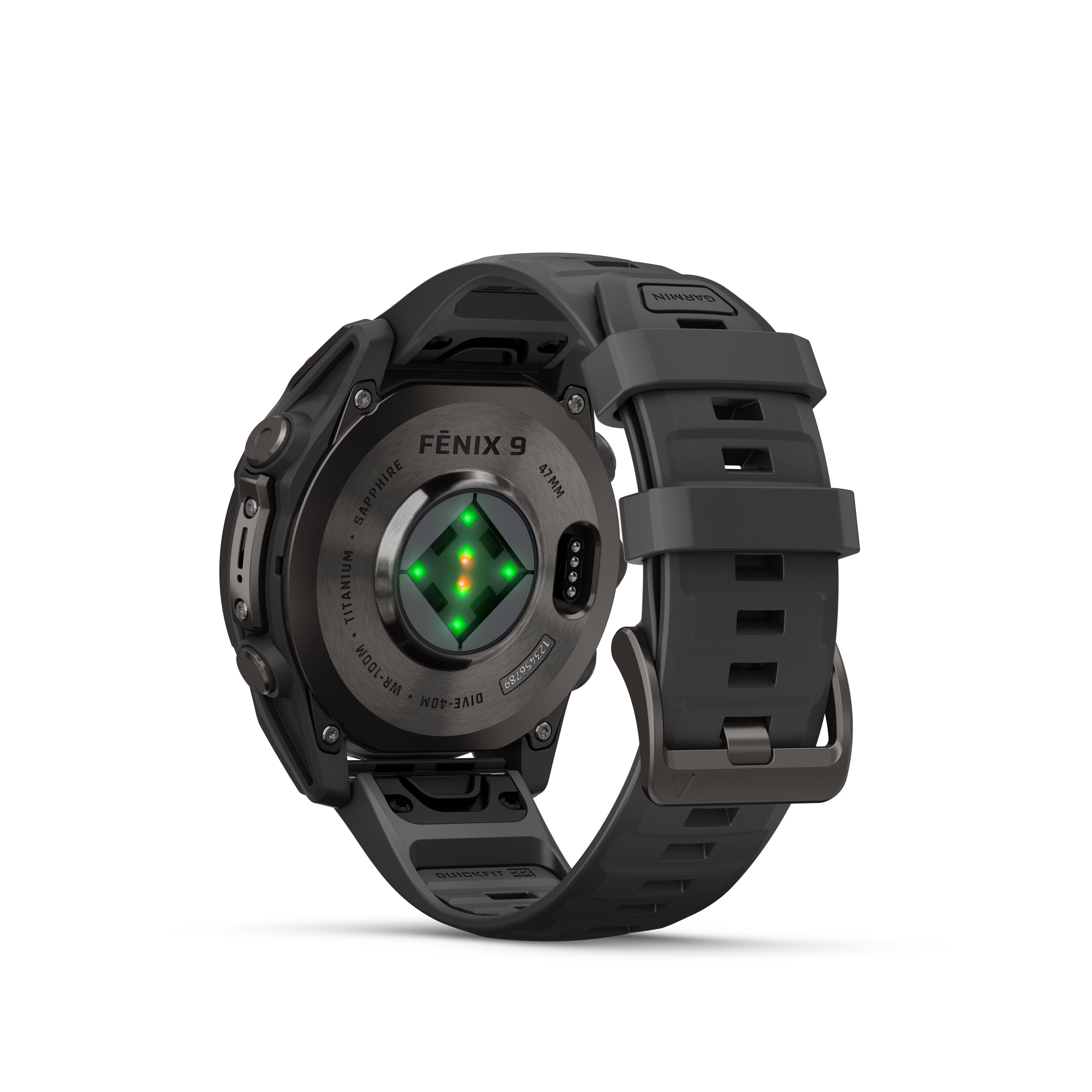 GARMIN  
FENIX 9 SAPPHIRE 47MM TITANIUM WR-100M i DIVE-40M 123456789  
QUICKFIT 201