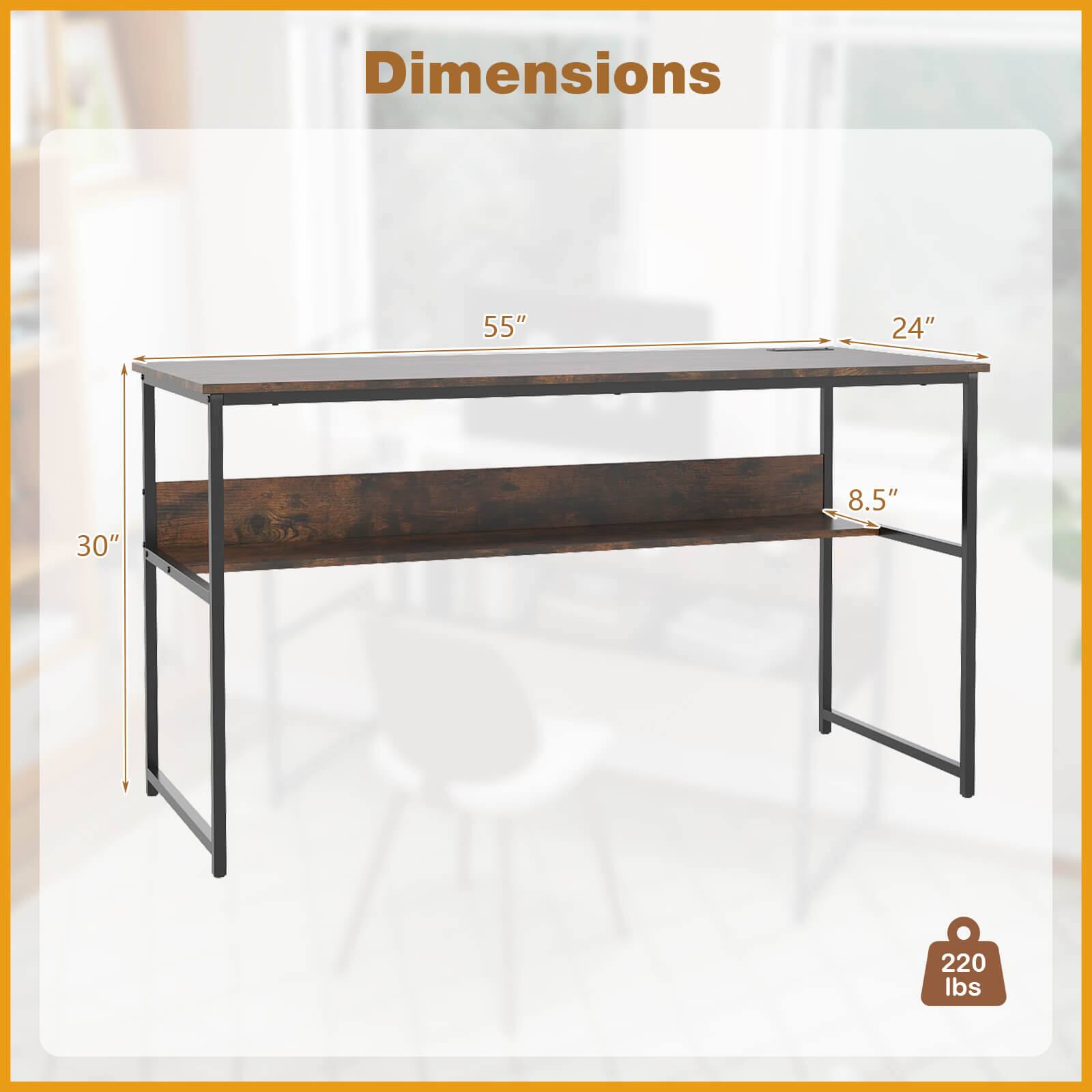 Dimensions: 55" x 24" x 30" x 8.5", 220 lbs