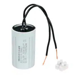 Unique Bargains - 10uF CBB60 Running Capacitor, AC 450V 2 Wires 50/60Hz Cylinder 60x35mm for Water Pumps, Washing Machines - Gray
