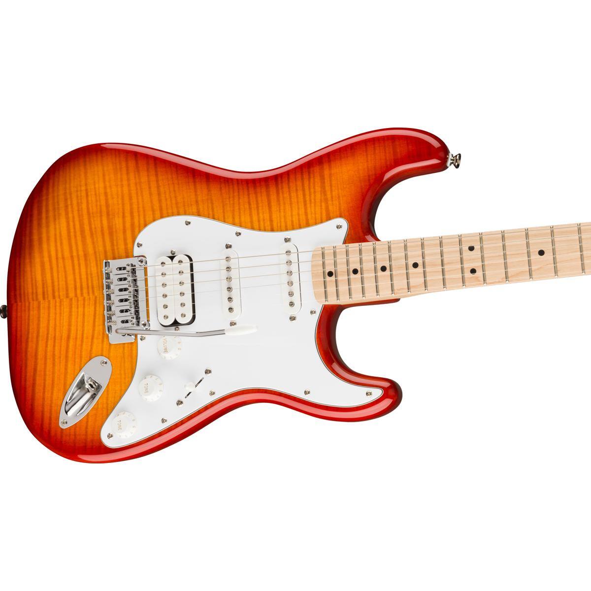 Alt View 3. Squier - Squier Affinity Series Stratocaster FMT HSS Electric Guitar, Maple Fingerboard, Sienna Sunburst.