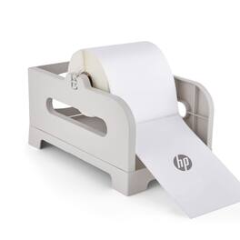HP - Label Holder for 4x6 Labels – Fits Rolls & Fanfold, Works with Most Thermal Label Printers - White