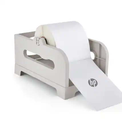 Front. HP - Label Holder for 4x6 Labels – Fits Rolls & Fanfold, Works with Most Thermal Label Printers. - White.