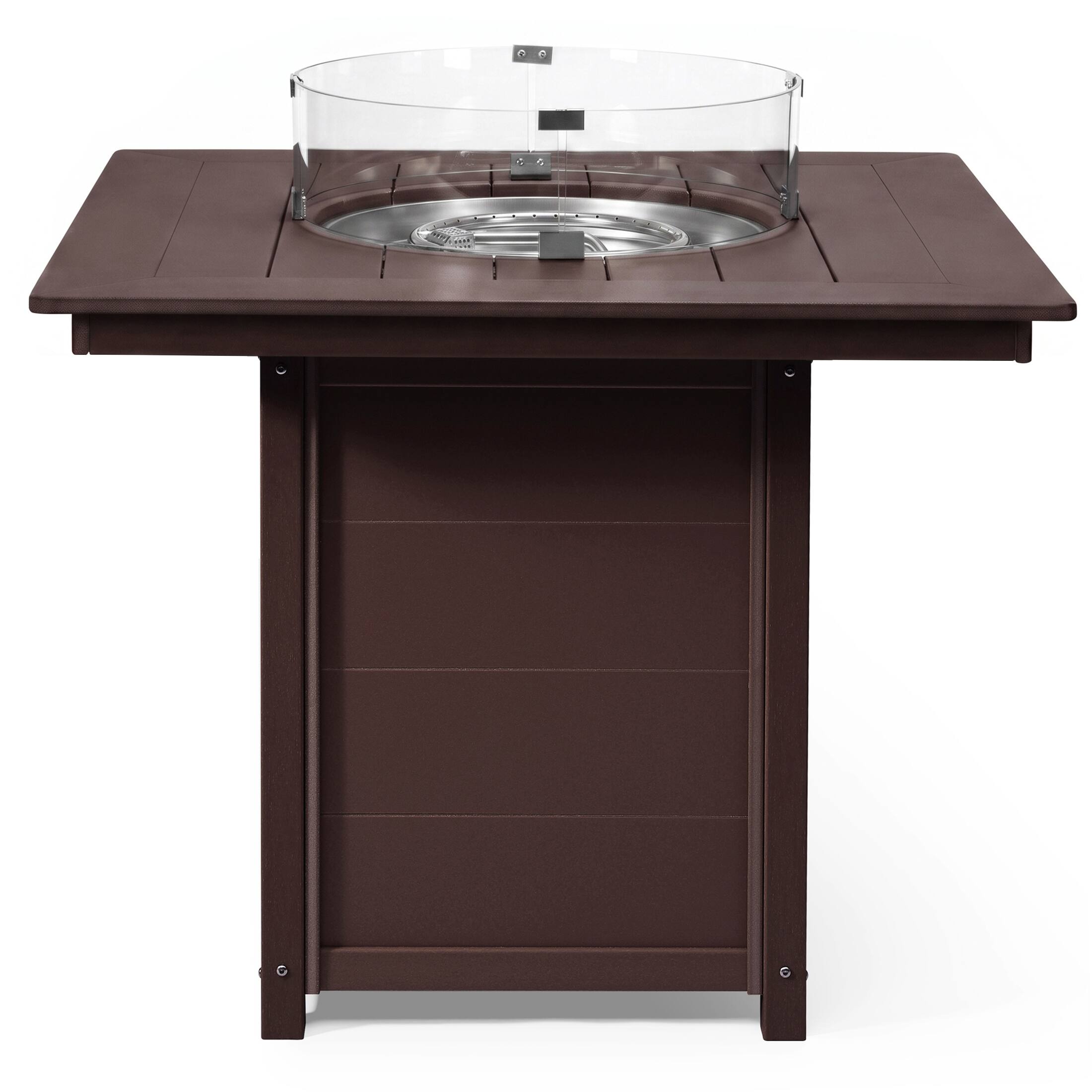 Alt View 1. WestinTrends - WestinTrends Helios 42" Modern Outdoor Patio Gas Propane Square Fire Pit Table - Dark Brown.