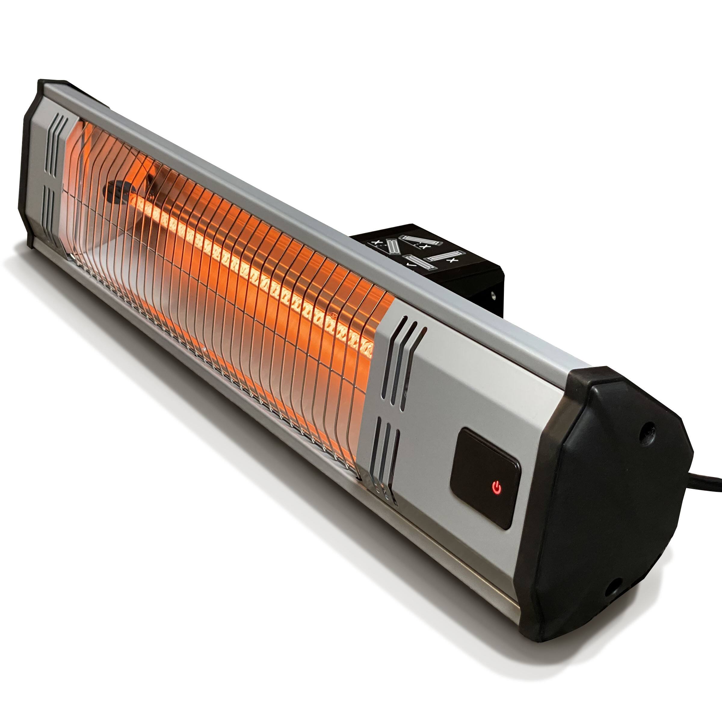 Angle. Heat Storm - Tradesman 1500 Watt Weatherproof Infrared Heater, Remote - Gray/Black.