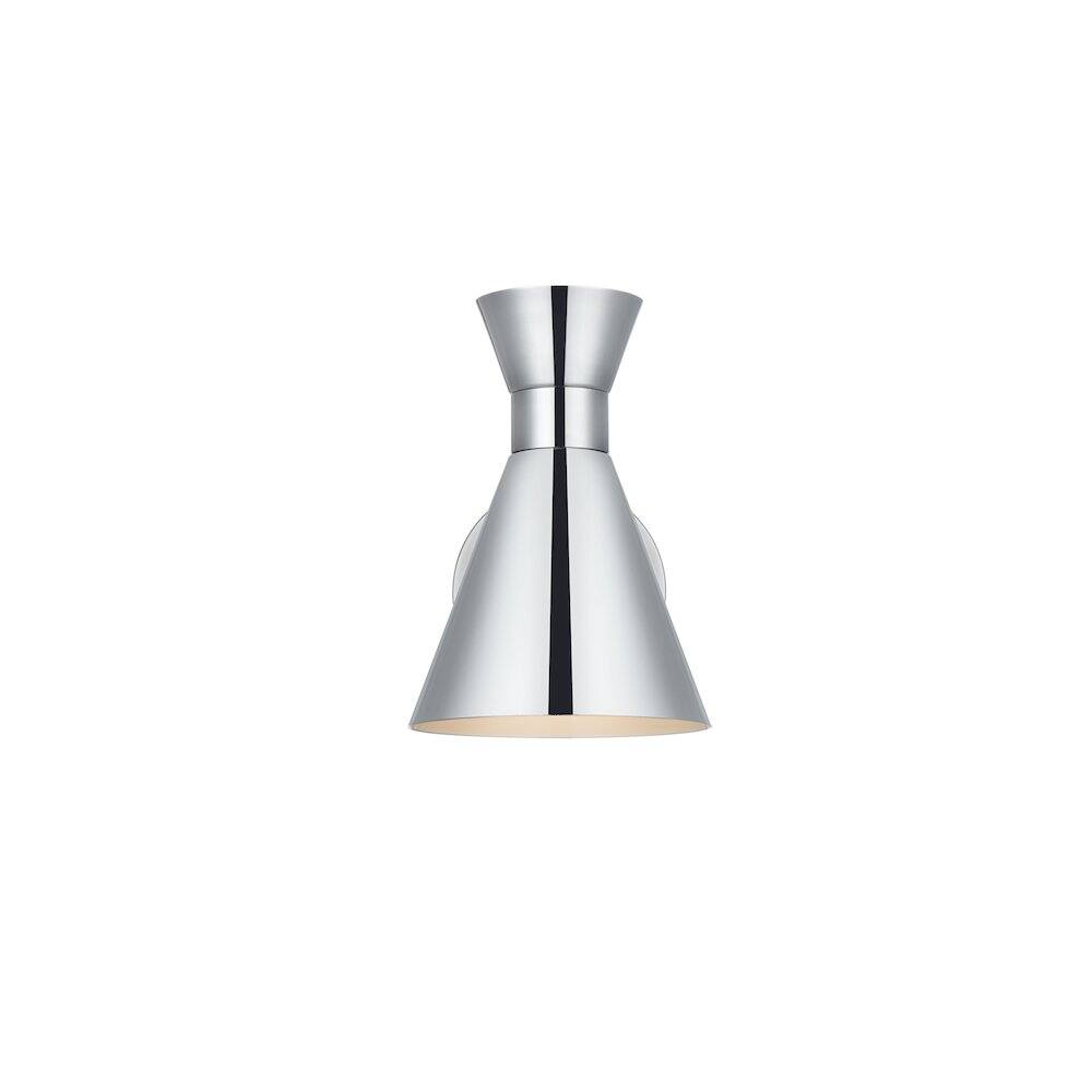 Left. Living District - Halycon 6 Inch Wall Sconce in Chrome - Chrome.