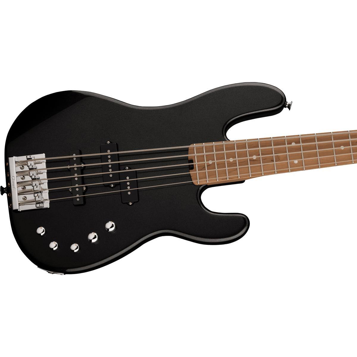 Alt View 3. Charvel - Charvel Pro-Mod San Dimas Bass PJ V 5-String Bass Guitar, Metallic Black.