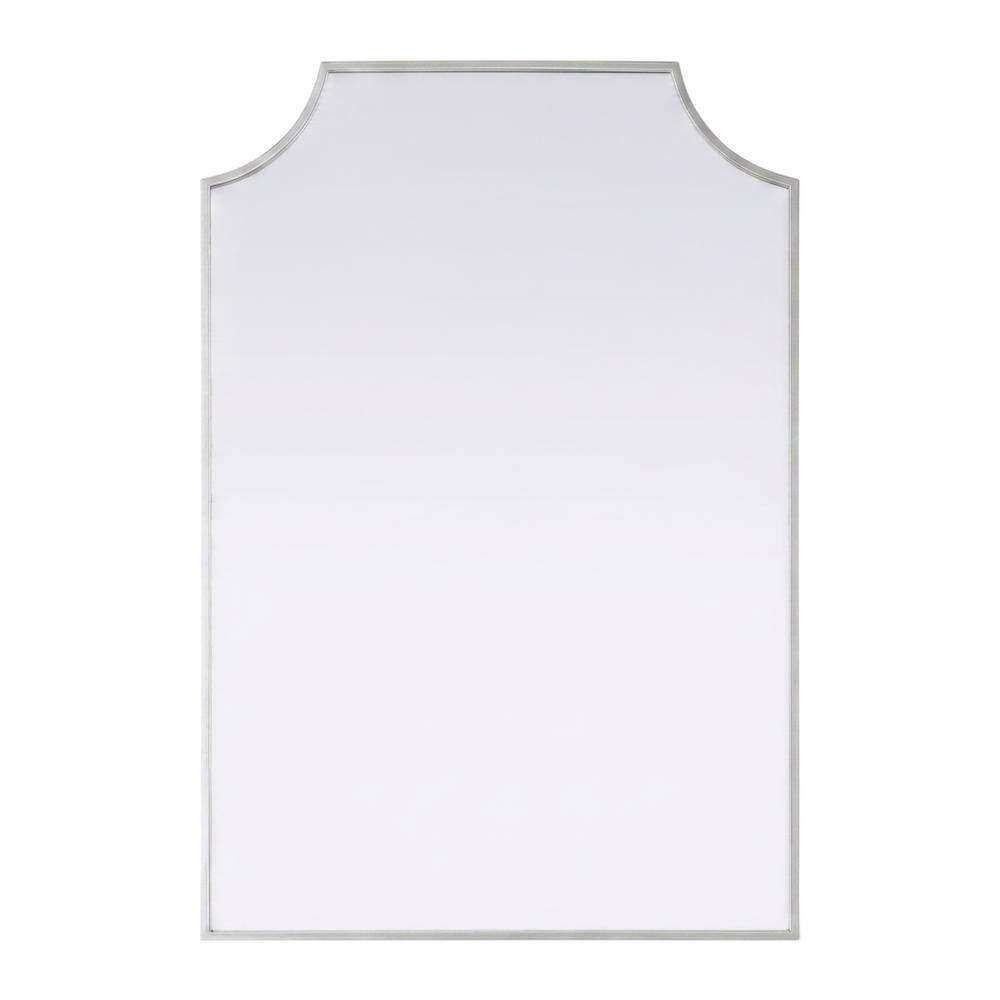 Elegant Kitchen and Bath - Notched Metal Mirror 24x36 inch - Silver