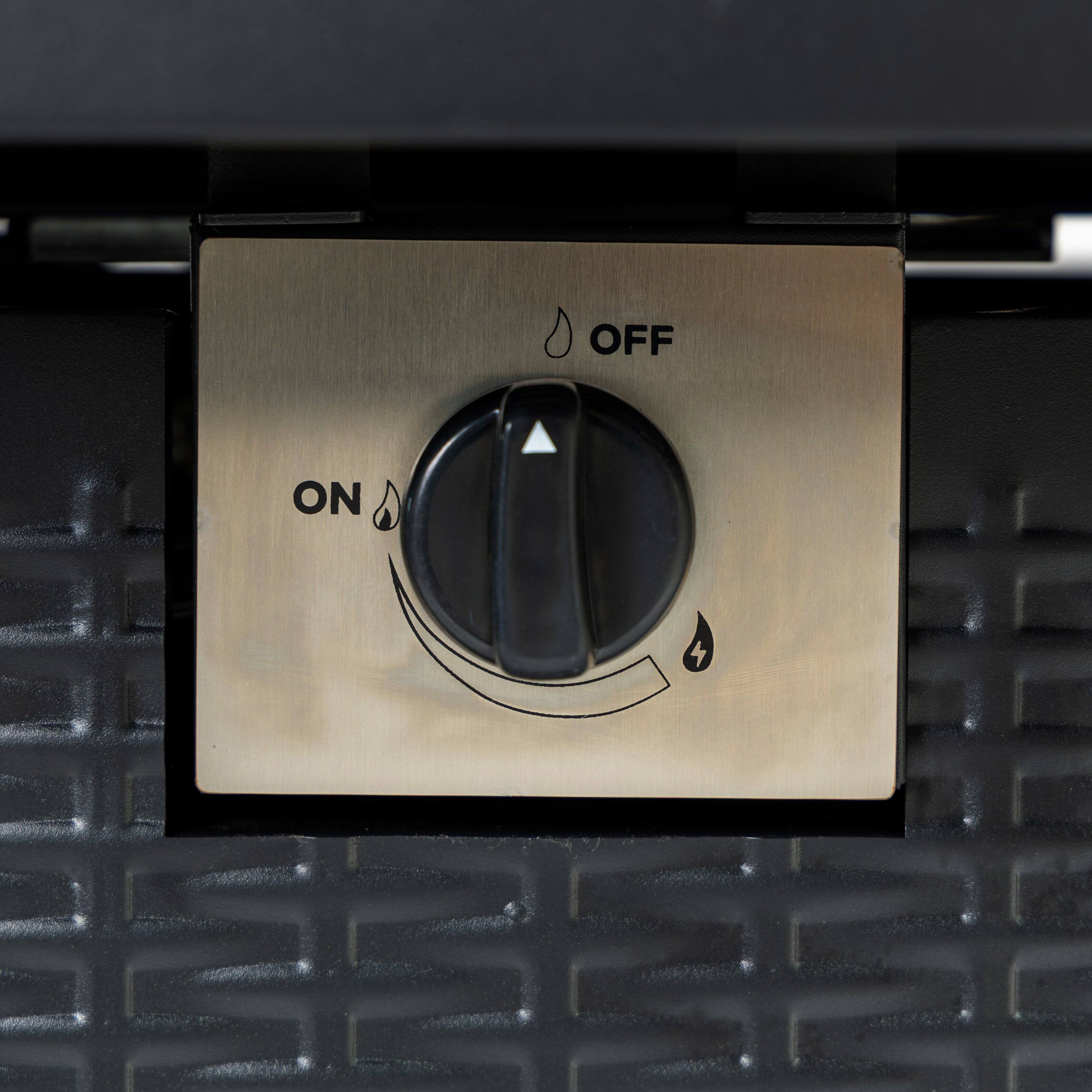 Alt View 5. Dexmalle - Dexmalle-28Inch Iron Square Propane Fire Pit Table-Black.