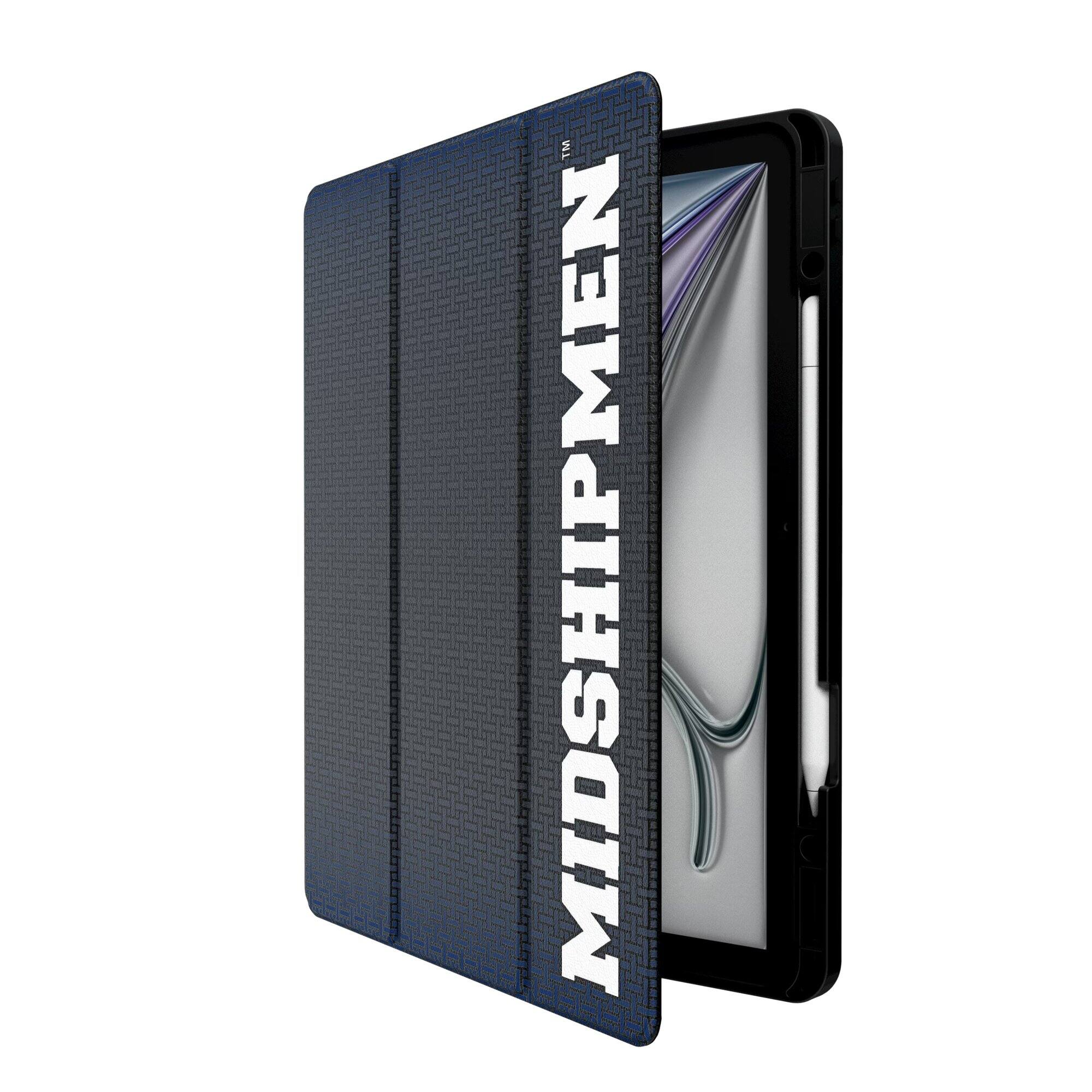 Alt View 1. Keyscaper - Navy Midshipmen iPad Case - 13in Air M2 - Black.