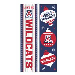 Evergreen Enterprises - Arizona Wildcats 47" Double Sided Christmas Leaner Fan Sign - Multicolor