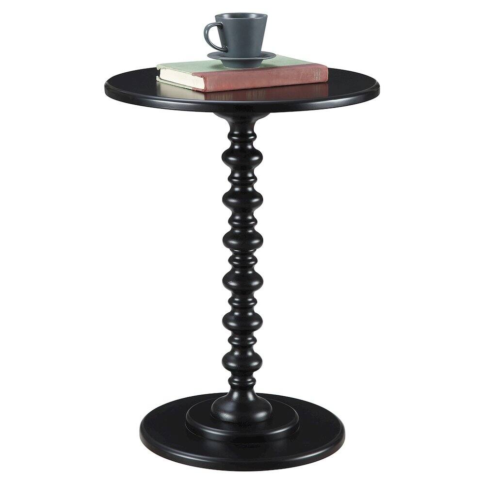 Angle. Convenience Concepts - Palm Beach Spindle Table - Black.