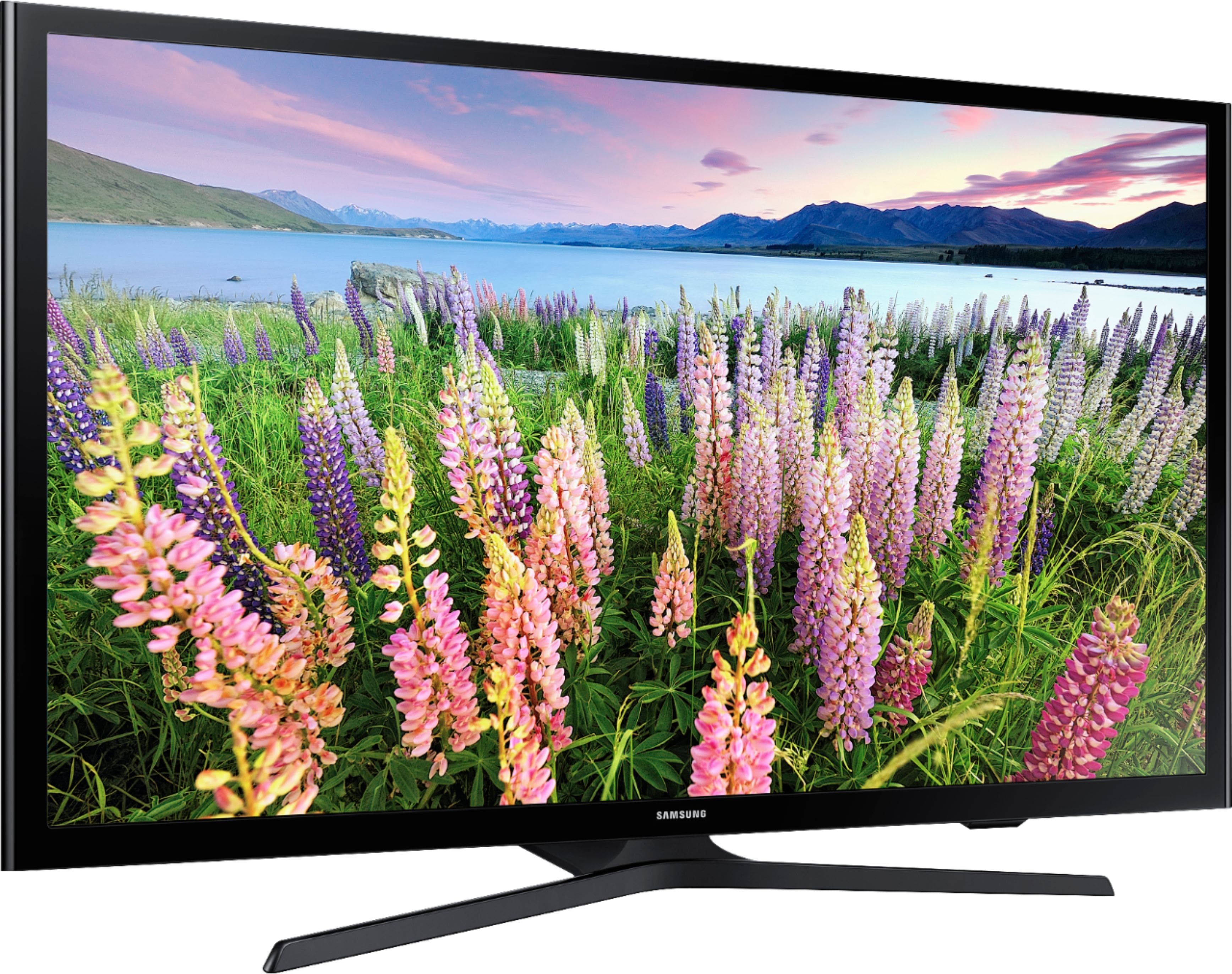 Angle. Samsung - 43" Class (42.5" Diag.) - LED - 1080p - Smart - HDTV - Black.