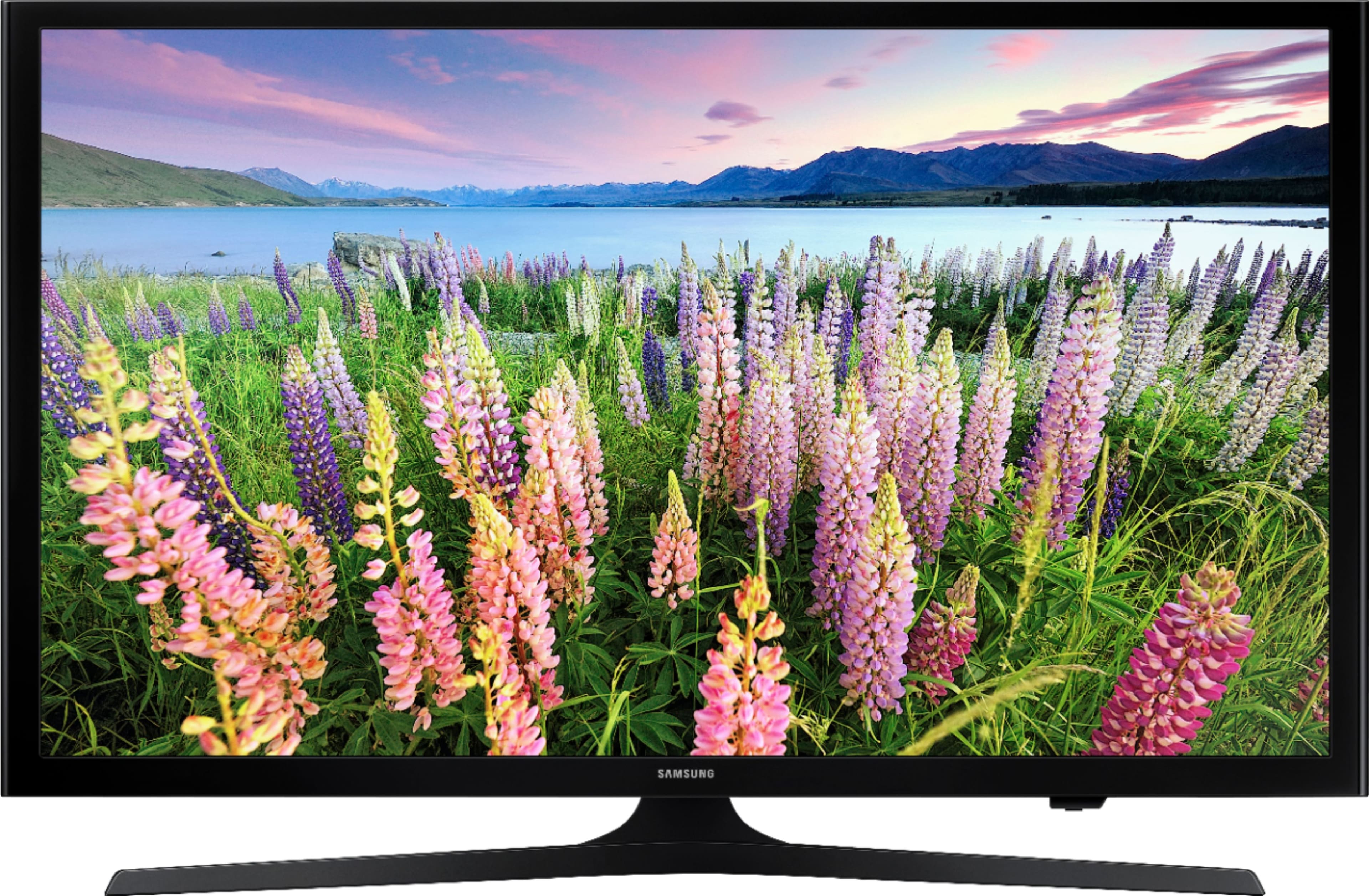Front. Samsung - 43" Class (42.5" Diag.) - LED - 1080p - Smart - HDTV - Black.