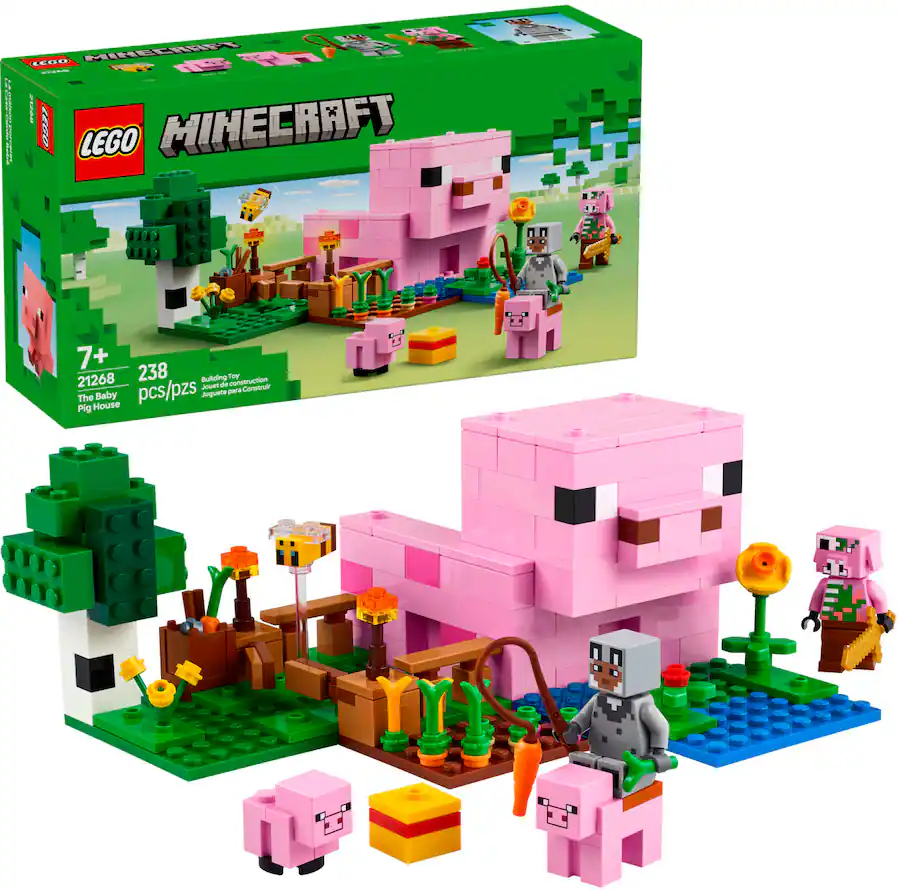 LEGO Minecraft The Baby Pig House Building Toy 21268 6526777 - Best Buy