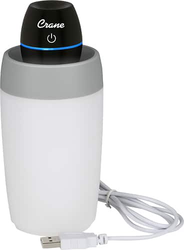 Crane - Travel Ultrasonic Cool Mist Humidifier - Black - Larger Front