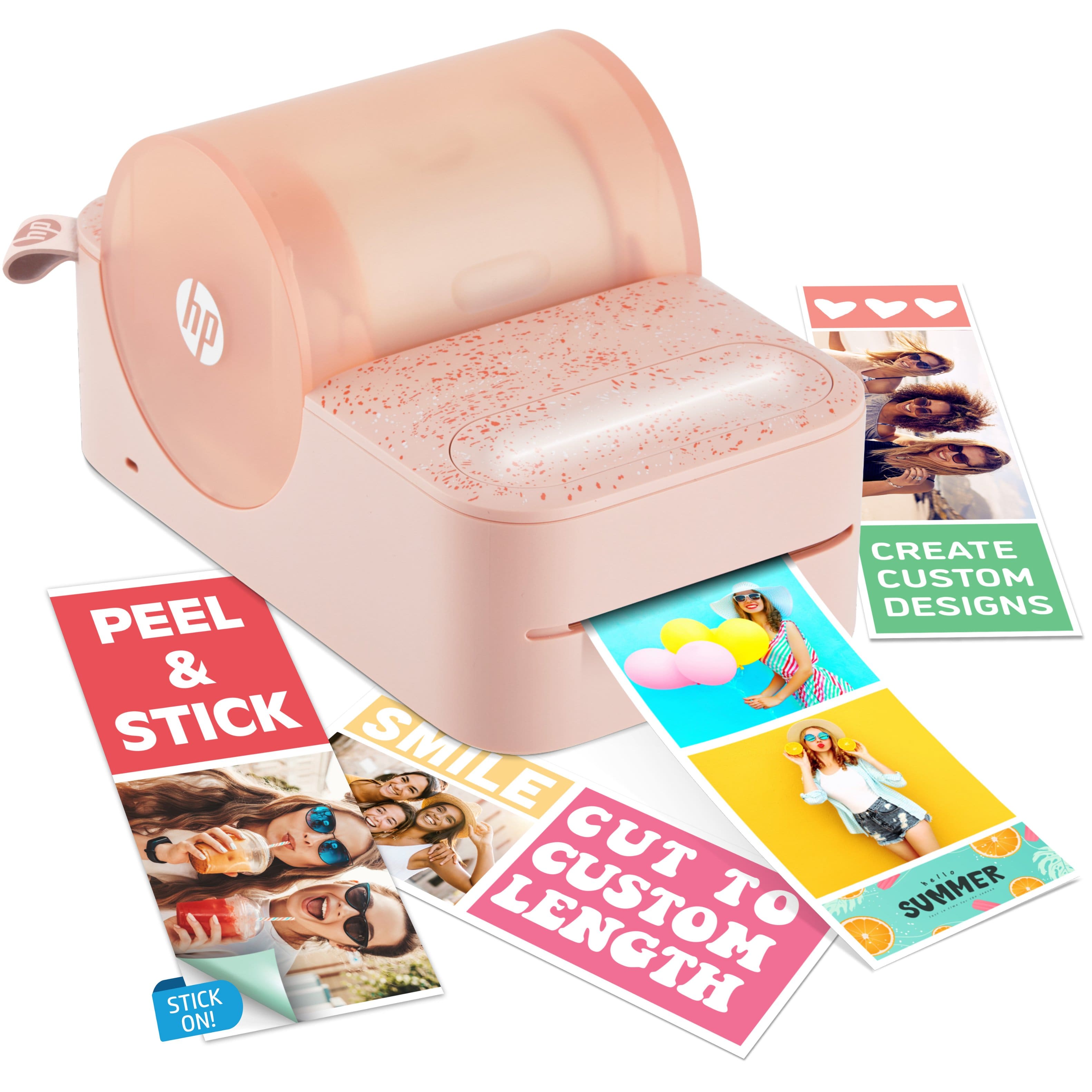 HP - Sprocket Panorama Instant Label Printer & Photo Printer 2” x .5”- 9” - Pink