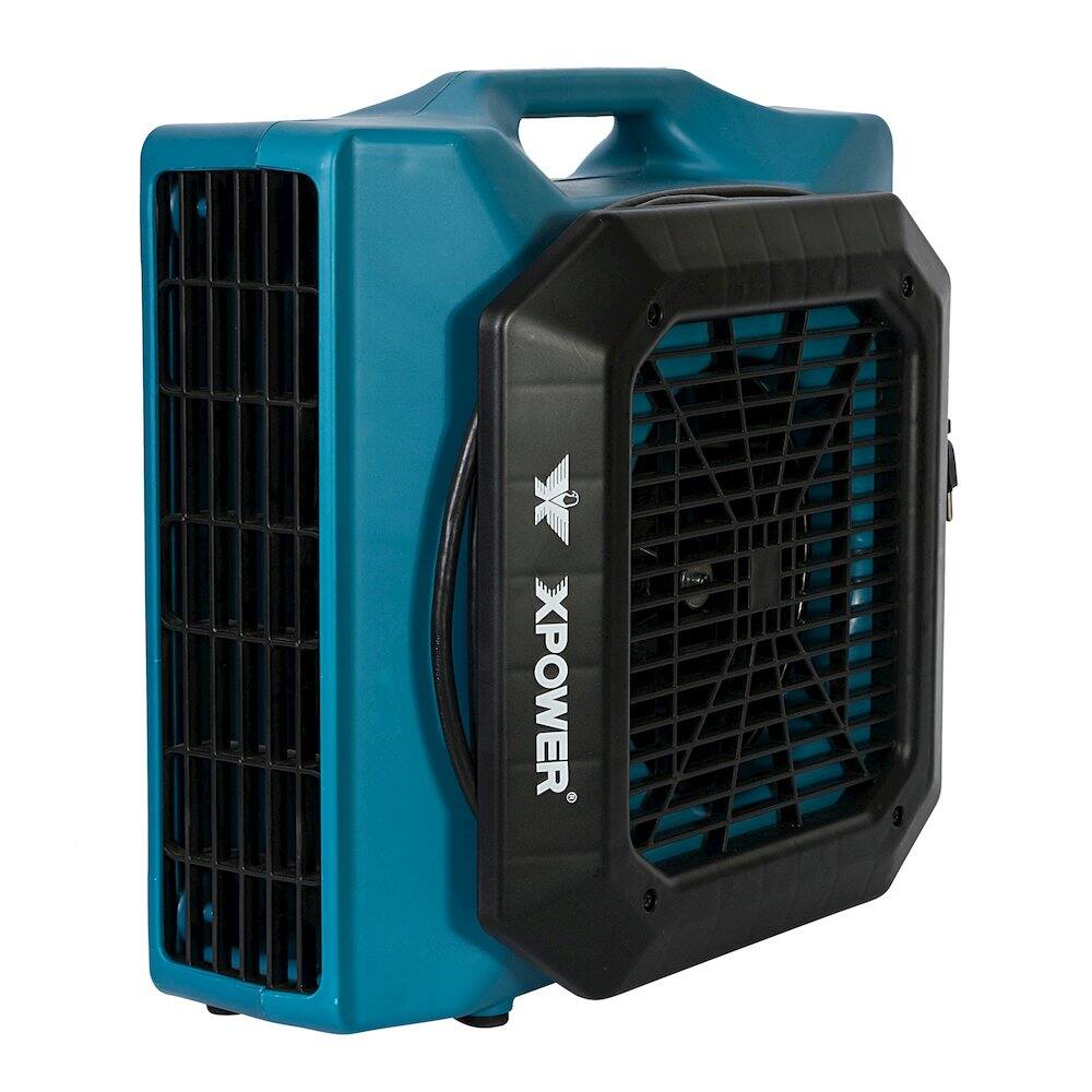 Alt View 8. XPOWER - PL-700A 1/3 HP 1050 CFM 3 Speed Low Profile, Floor Fan, Carpet Dryer - Blue - Blue.