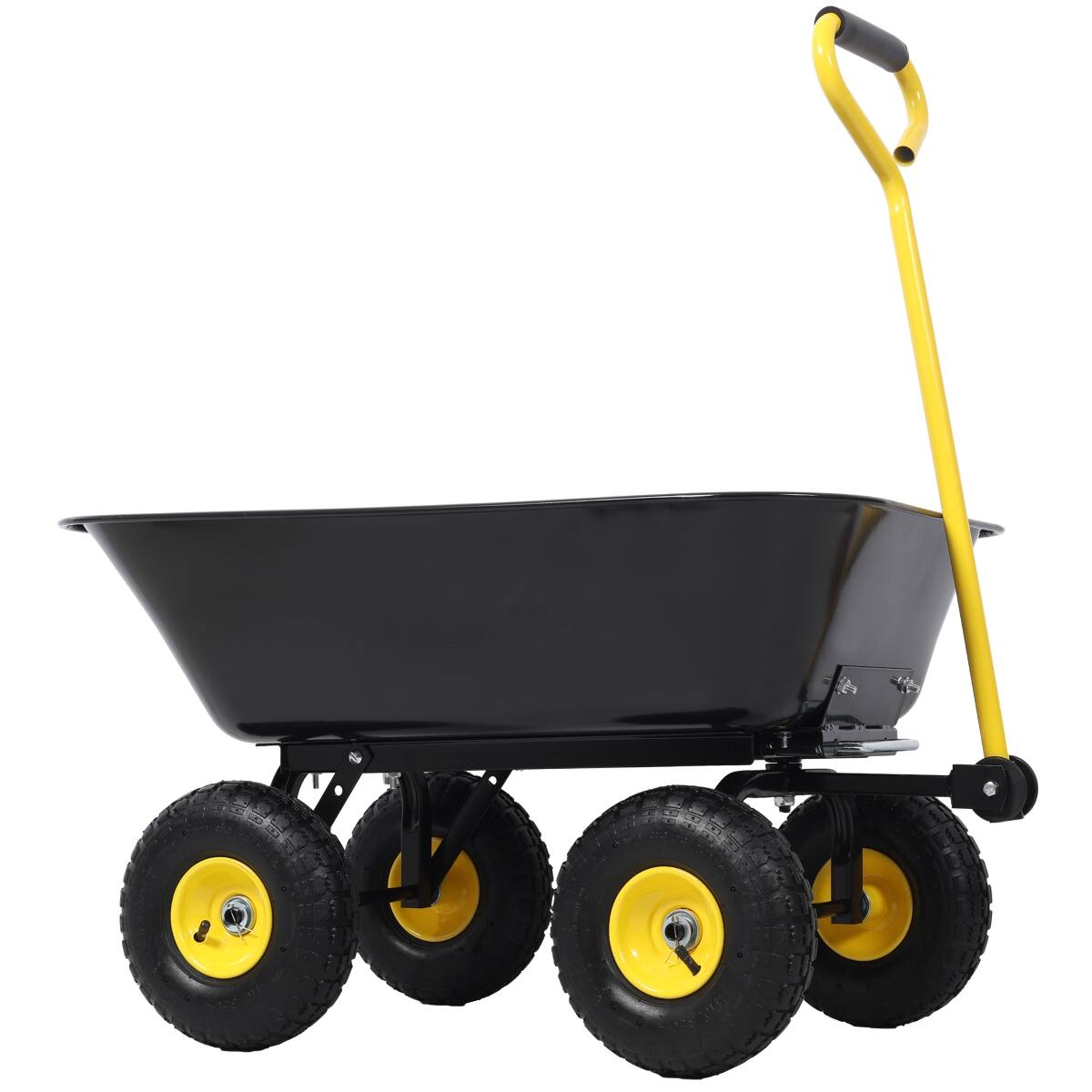 Alt View 8. Loheer - Loheer Metal Dumping Cart 600lb Garden Cart Utility Yard Cart Black.