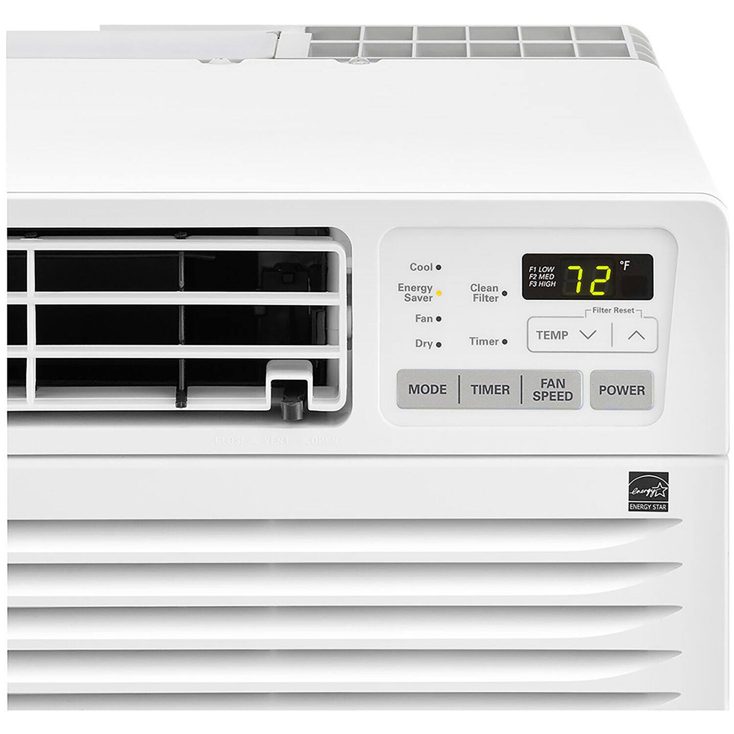 Alt View 11. LG - 450 Sq. Ft. 10,000 BTU 230V Through-the-Wall Air Conditioner with 11,200 BTU Supplemental Heat Function - White.