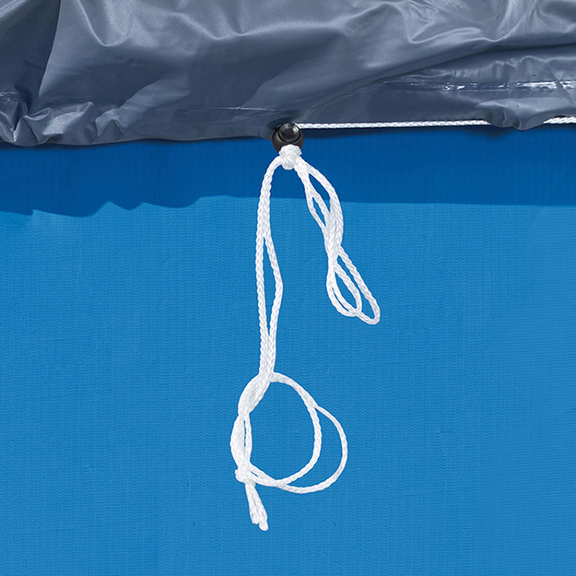 Alt View 3. Funsicle - Funsicle 12ft Round Above Ground Frame Pool Debris Cover, Accessory Only, Gray.