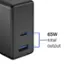 The text on the image reads "65W total output."