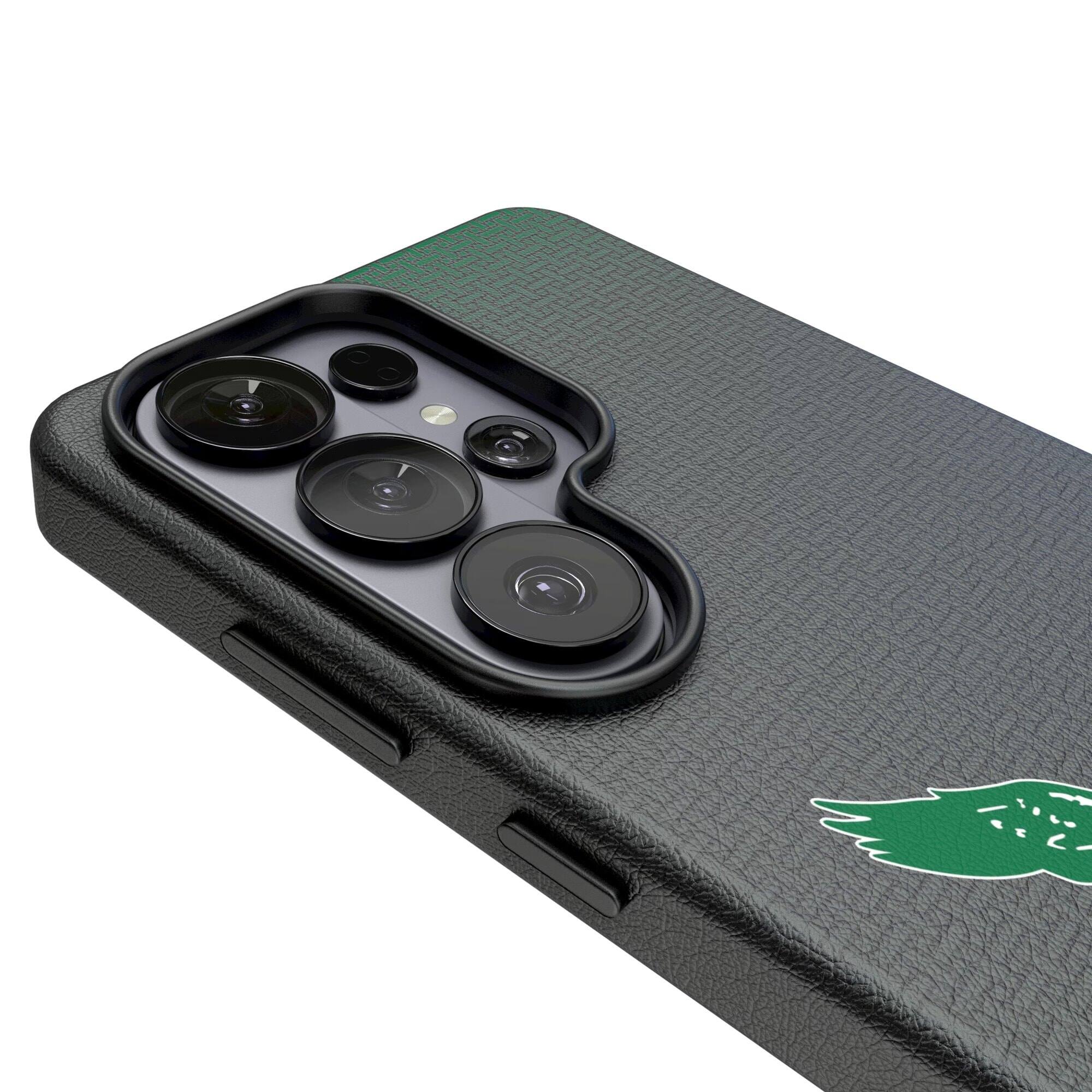 Alt View 2. Keyscaper - Philadelphia Eagles Historic Collection 1973-1995 Galaxy Magnetic Bump Case - S25 Ultra - Black.