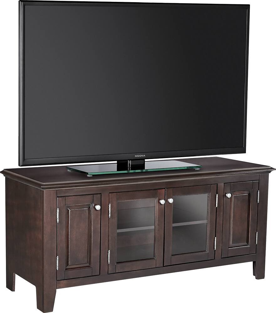 Best Buy Insignia™ TV Stand for Most TVs up to 60" Espresso NSHWG1655E