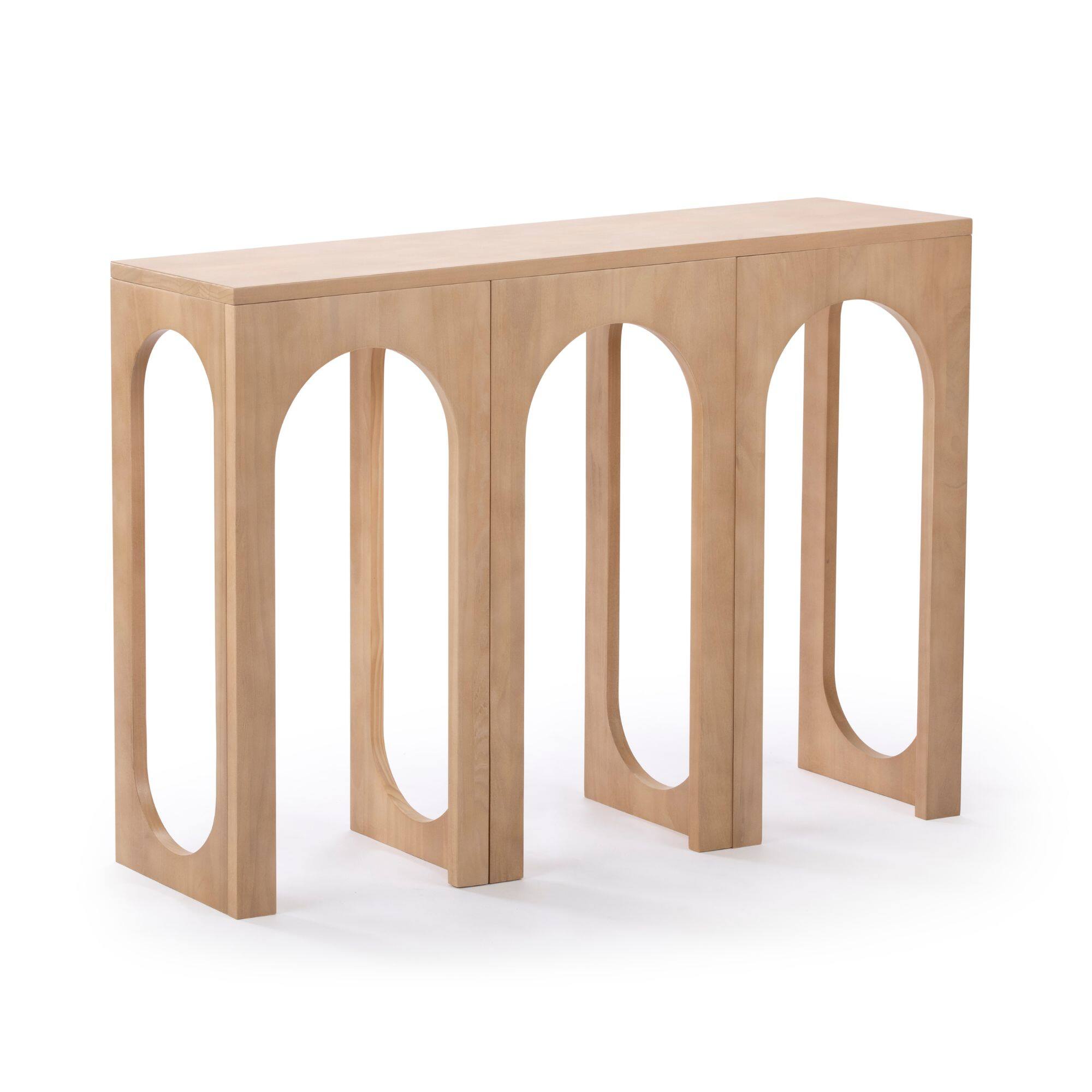Alt View 2. Plank+Beam - Aria Console Table (47in / 1194mm), Blonde - Blonde.