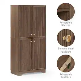 Crosley Furniture - Naomi Kitchen Storage Pantry - Walnut