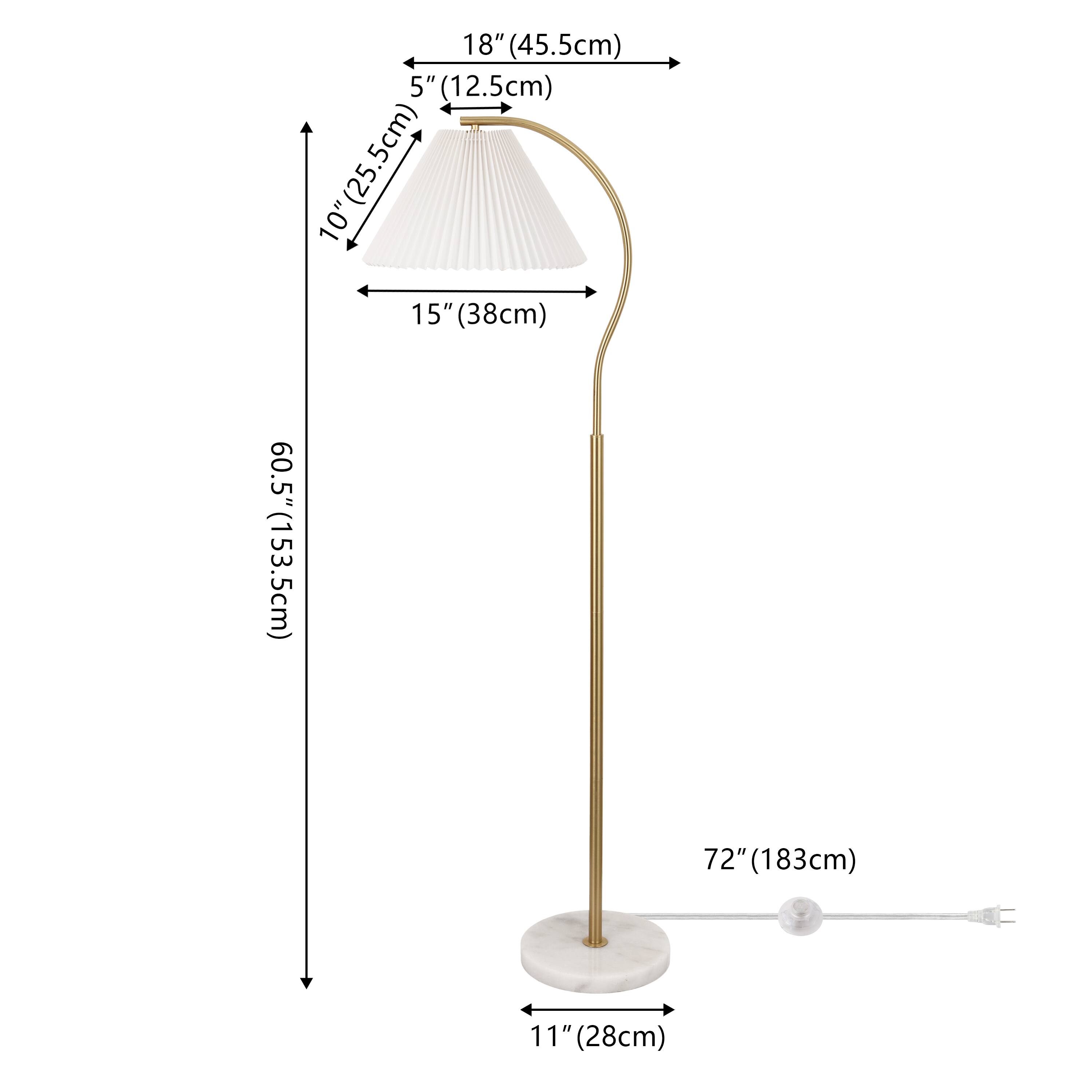 18" (45.5cm)  
5" (12.5cm)  
10" (25.5cm)  
15" (38cm)  
60.5" (153.5cm)  
72" (183cm)  
11" (28cm)