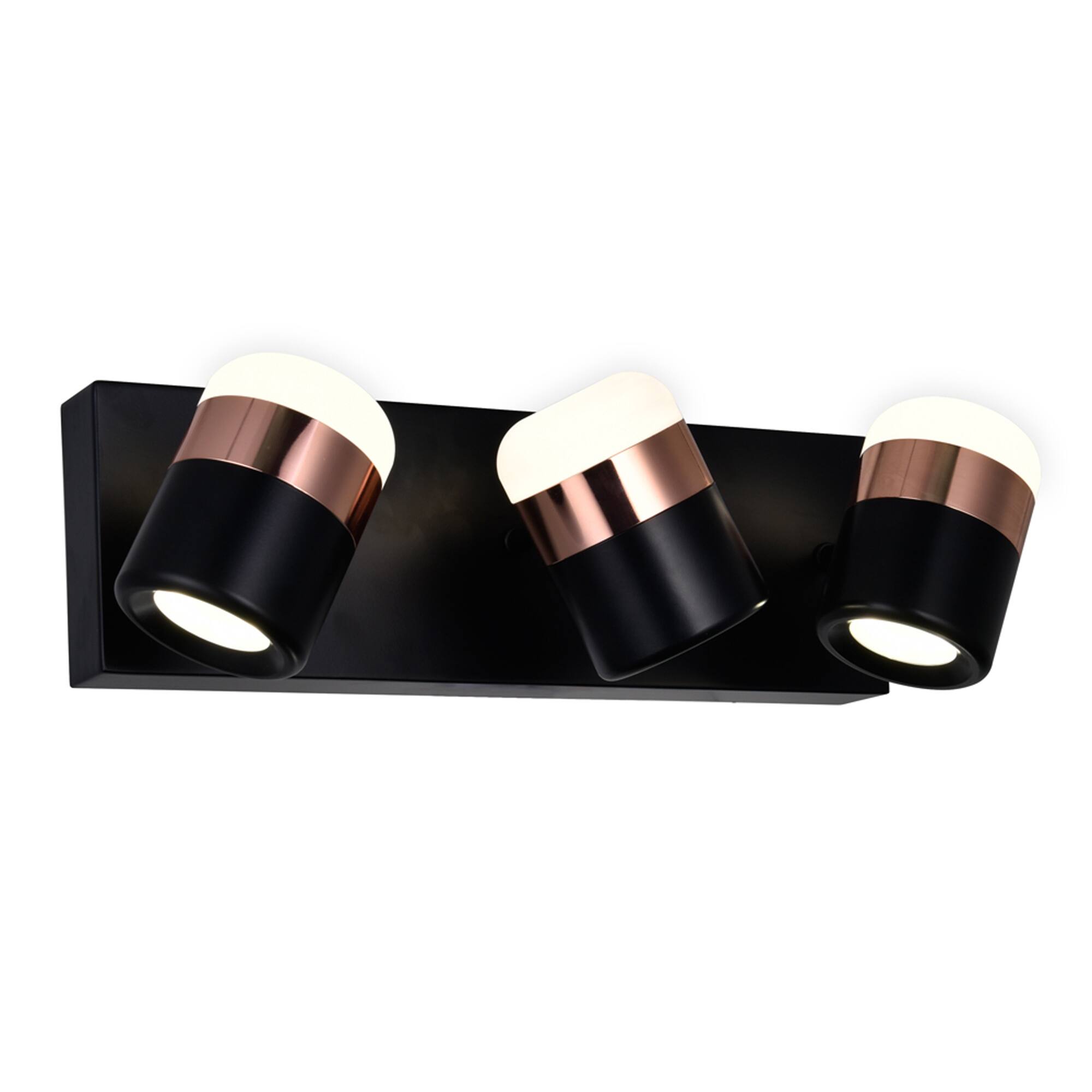 Left. CWI Lighting - Moxie LED Vanity Light With Black Finish - Black.