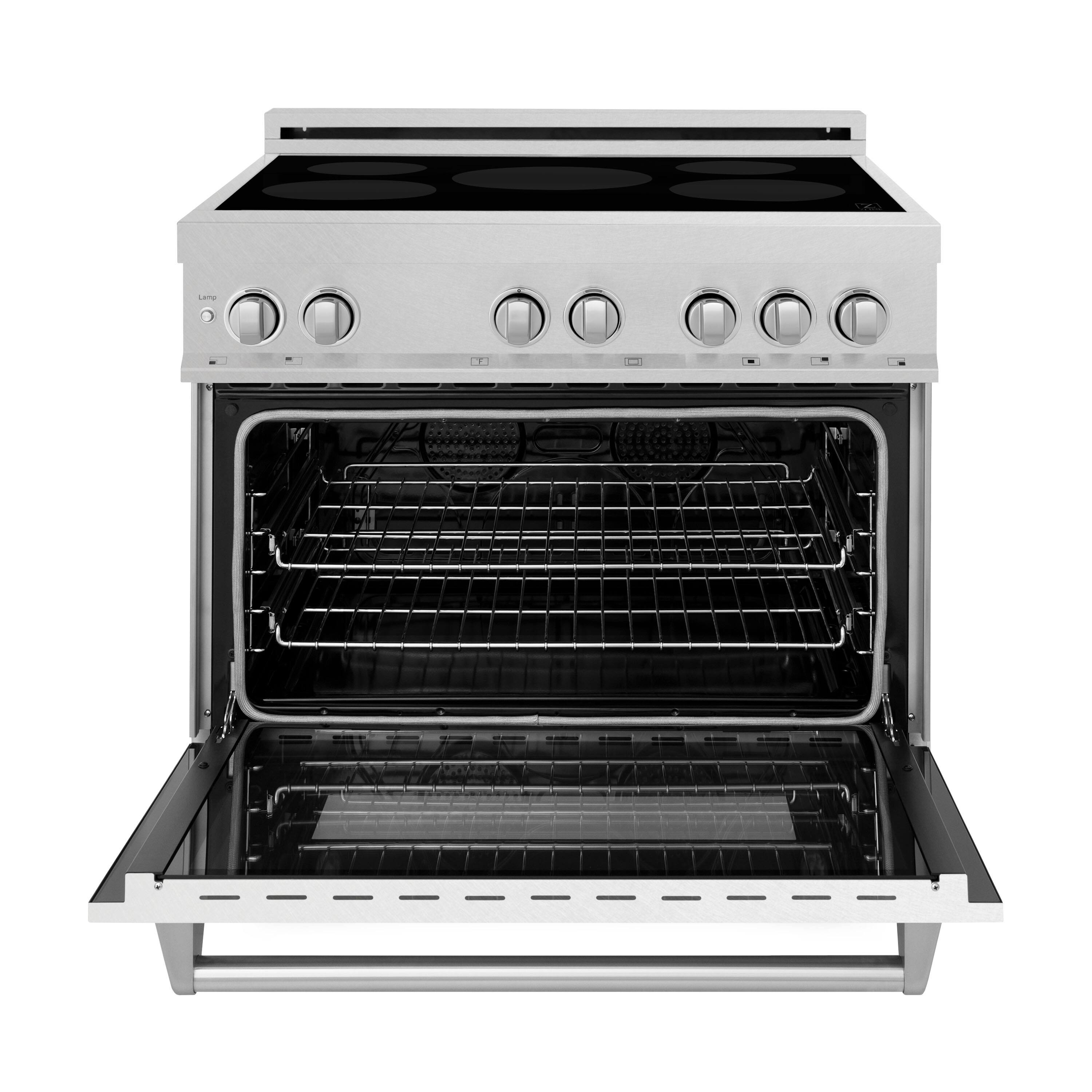 ZLINE 36" Legacy Induction Range w/ 5 Elements & Oven in DuraSnow