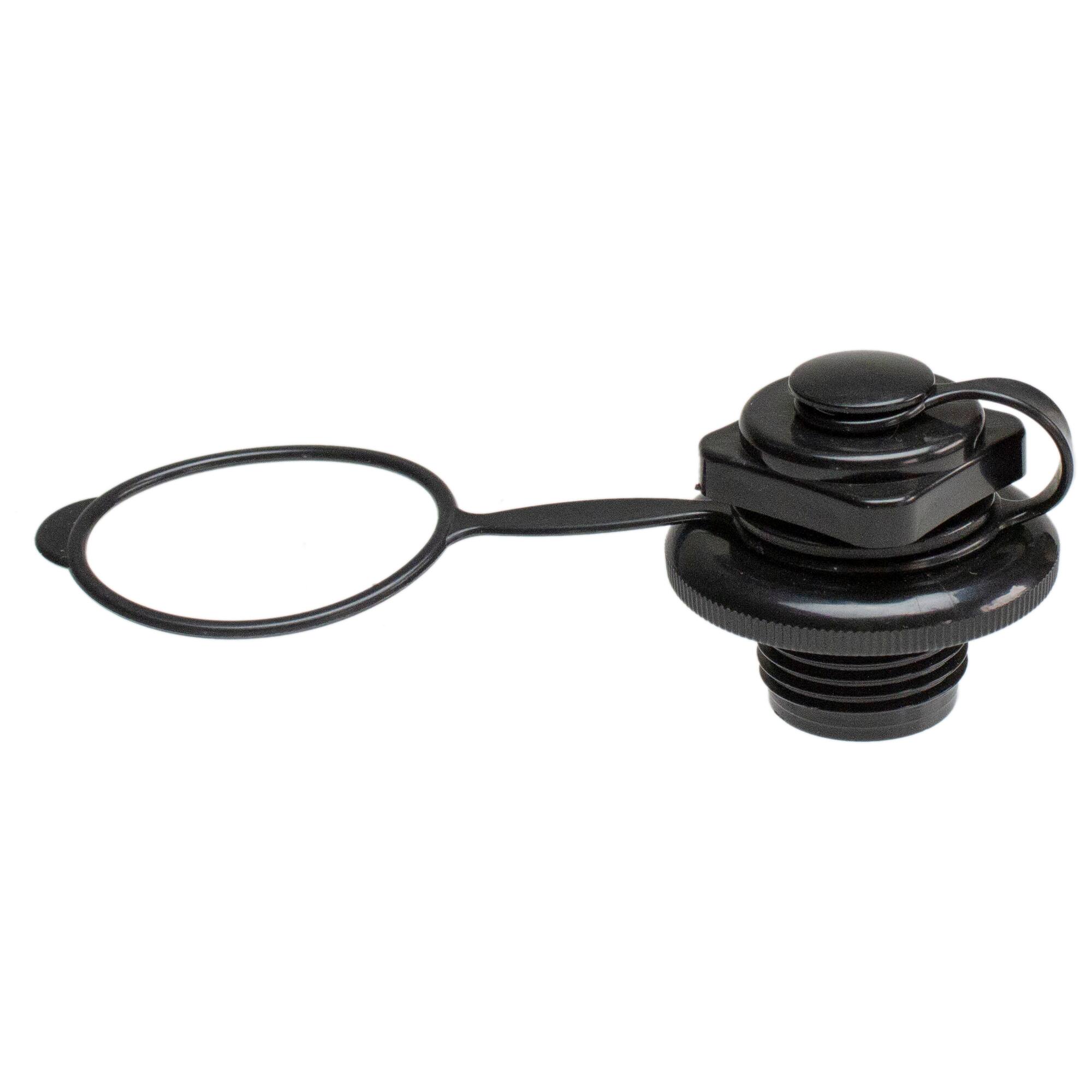 Front. Pool Central - Black Boston Inflation Valve - Black.