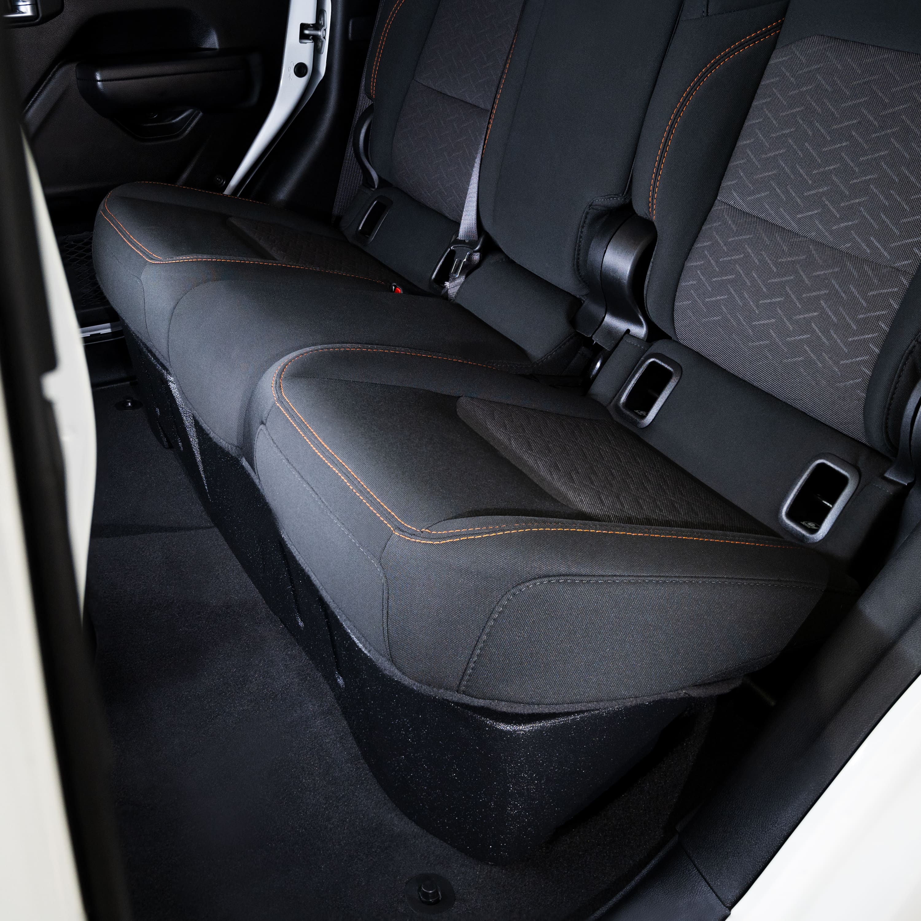 Alt View 26. AudioControl - Dual 8” Single-Voice-Coil 2-Ohm Underseat Loaded Vented Subwoofer Enclosure - Black.