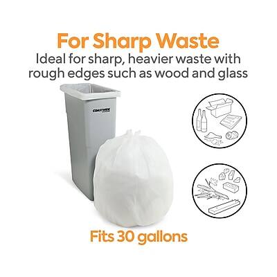 For Sharp Waste  
Ideal for sharp, heavier waste with rough edges such as wood and glass  

Fits 30 gallons
