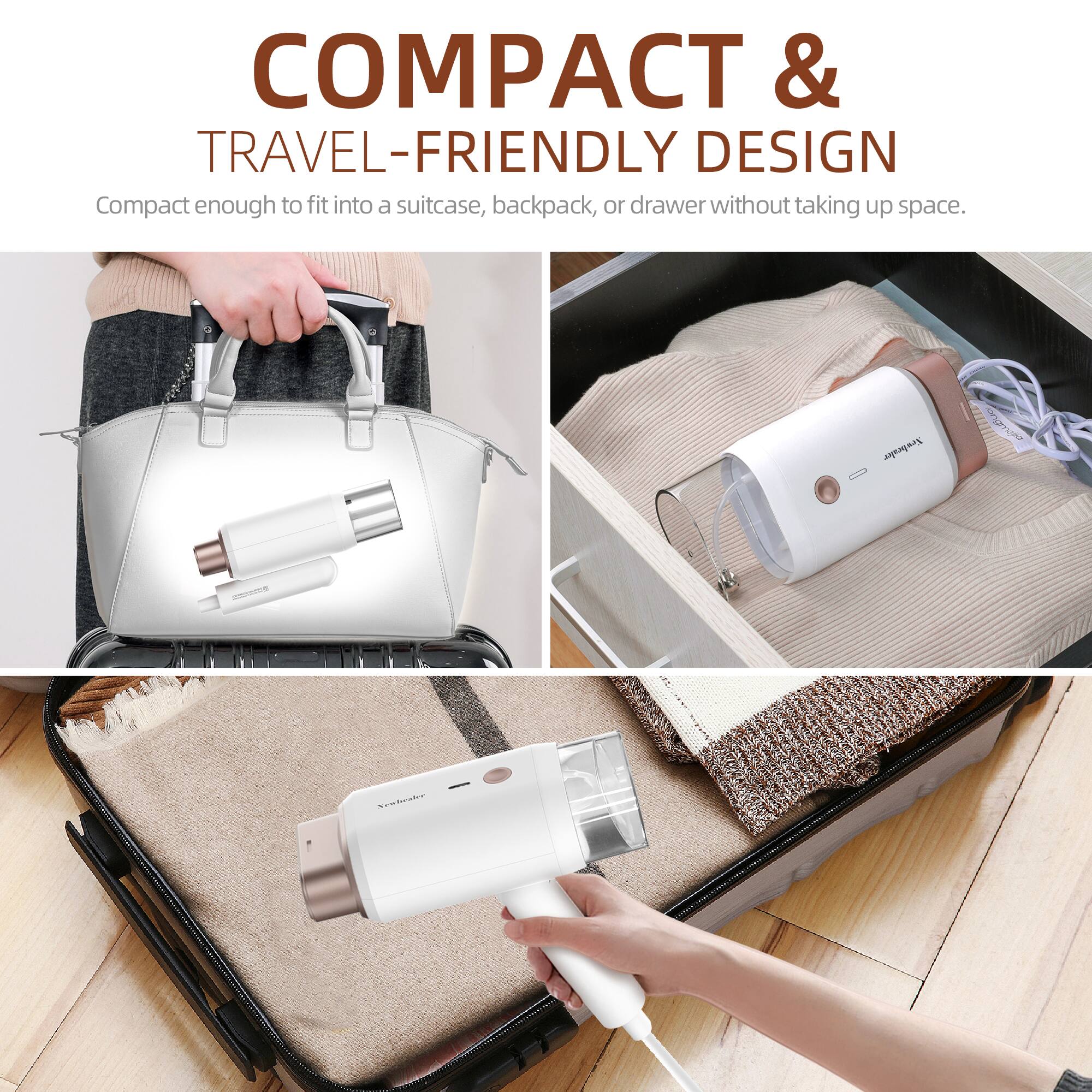 COMPACT & TRAVEL-FRIENDLY DESIGN  
Compact enough to fit into a suitcase, backpack, or drawer without taking up space.