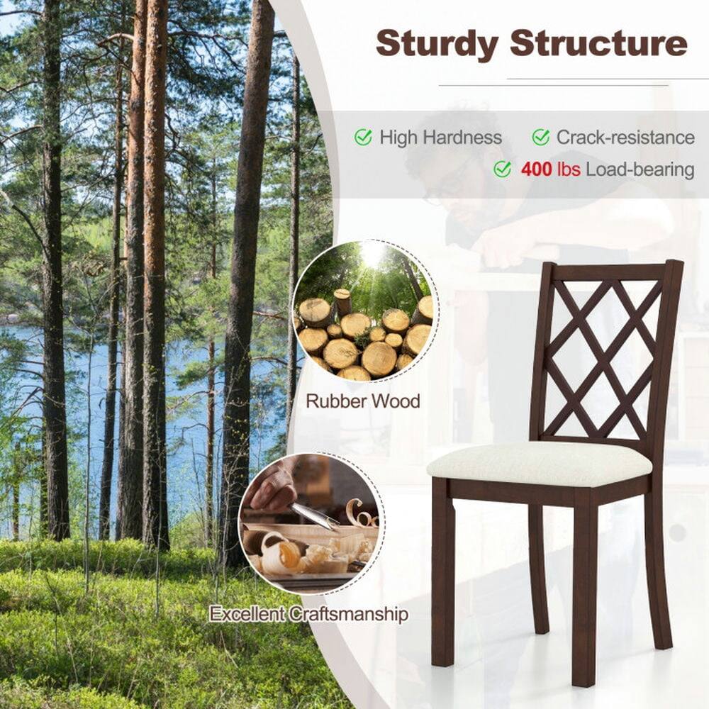 Sturdy Structure  
High Hardness  
Crack-resistance  
400 lbs Load-bearing  
Rubber Wood  
Excellent Craftsmanship