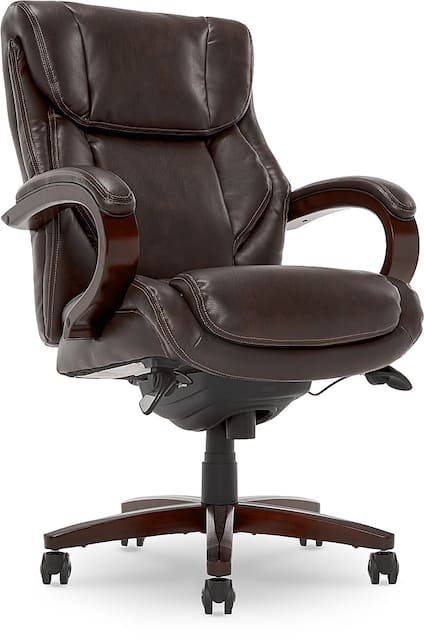 Genuine leather discount executive desk chair
