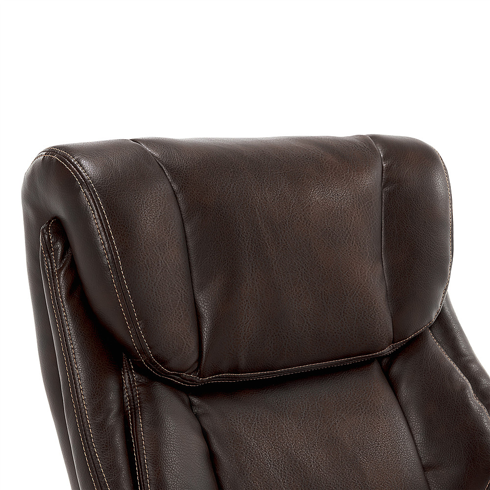 La-Z-Boy Bellamy Executive Office Chair Coffee Brown Bonded Leather ...
