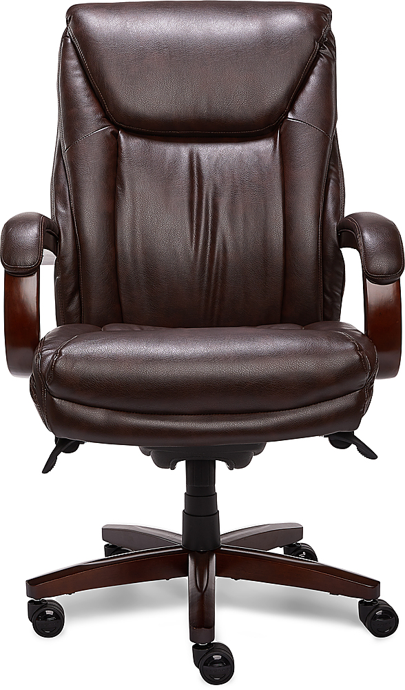 La Z Boy Big Tall Bonded Leather Executive Chair Coffee Brown 45764 Best Buy