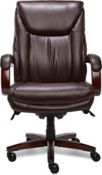 La-Z-Boy - Big & Tall Bonded Leather Executive Chair - Coffee Brown - Front_Zoom