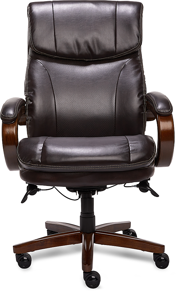 La Z Boy Big Tall Air Bonded Leather, Brown Leather Executive Office Chair
