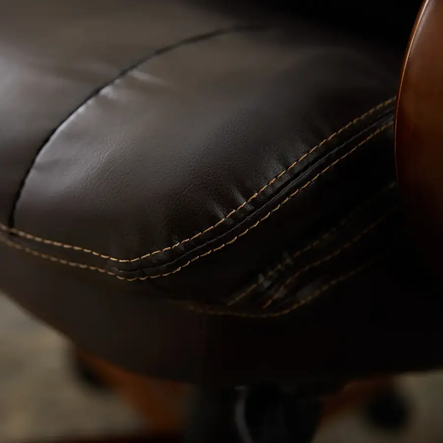 Alt View 20. La-Z-Boy - Big & Tall Air Bonded Leather Executive Chair - Vino Brown.
