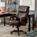 Left Zoom. La-Z-Boy - Big & Tall Air Bonded Leather Executive Chair - Vino Brown.